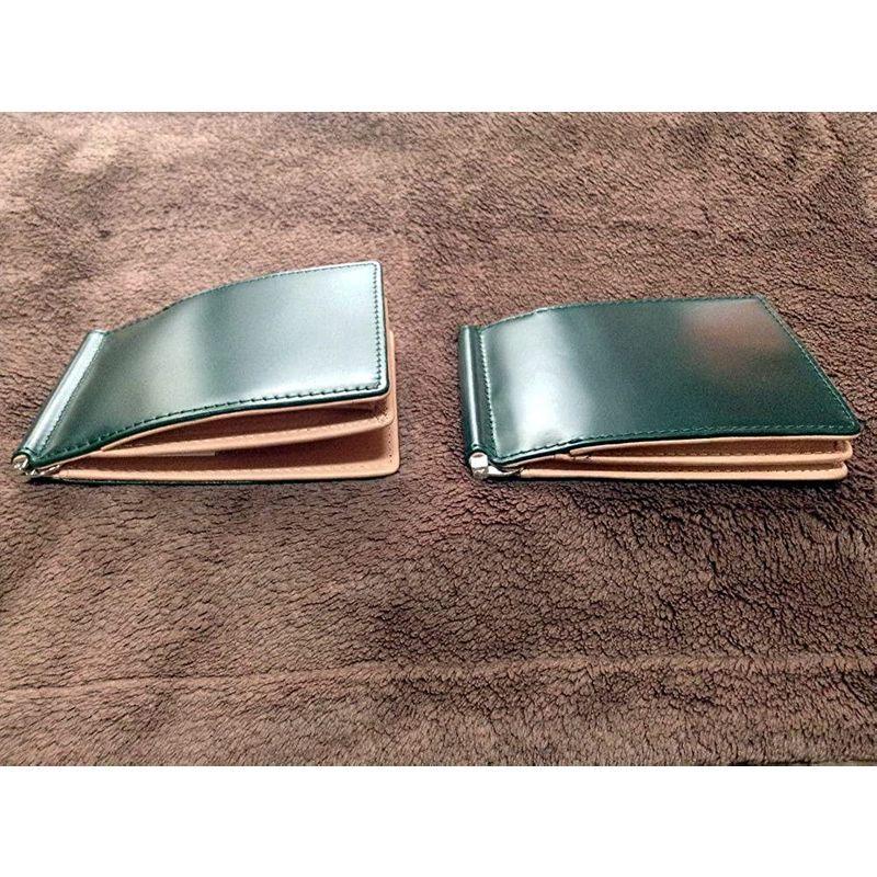 Saint Mode（セイントモード）コードバン(馬尻革)×本ヌメ革 BOX型小銭入れ付マネークリップ (ブルー) Mode セイントモード コードバン 馬尻革 ×本ヌメ革 BOX型小銭入れ付マネークリップ ブルー