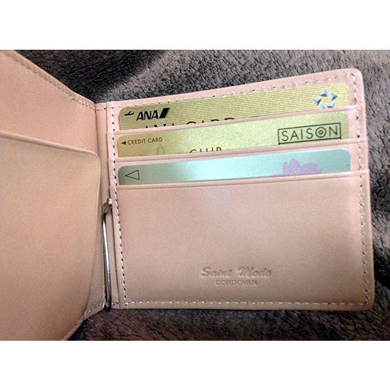 Saint Mode（セイントモード）コードバン(馬尻革)×本ヌメ革 BOX型小銭入れ付マネークリップ (ブルー) Mode セイントモード コードバン 馬尻革 ×本ヌメ革 BOX型小銭入れ付マネークリップ ブルー