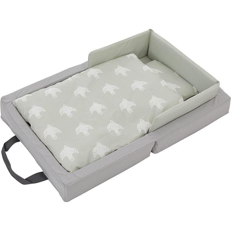 カトージ 抗菌・抗ウイルス加工生地使用 折りたたみベビーミニ布団(グレー) 05125 抗菌 抗ウイルス加工生地使用 折りたたみベビーミニ布団 グレー