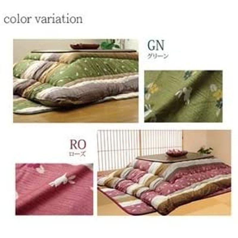 和柄 こたつ布団 長方形特大 掛け単品 ローズ 約205×315cm ds-1725231 こたつ布団 長方形特大 掛け単品 ローズ 約205×315cm ds 商品名 　