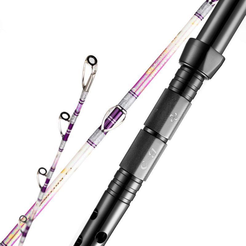 本日価格！！ バトルシップス 総糸巻 230-100号 シャイニーパープル ワラサ シマアジ 大鯛 青物 オオダイ 無垢 ソリッドグラス ロード 船竿 B 【OCQ5655282660】(20231円)