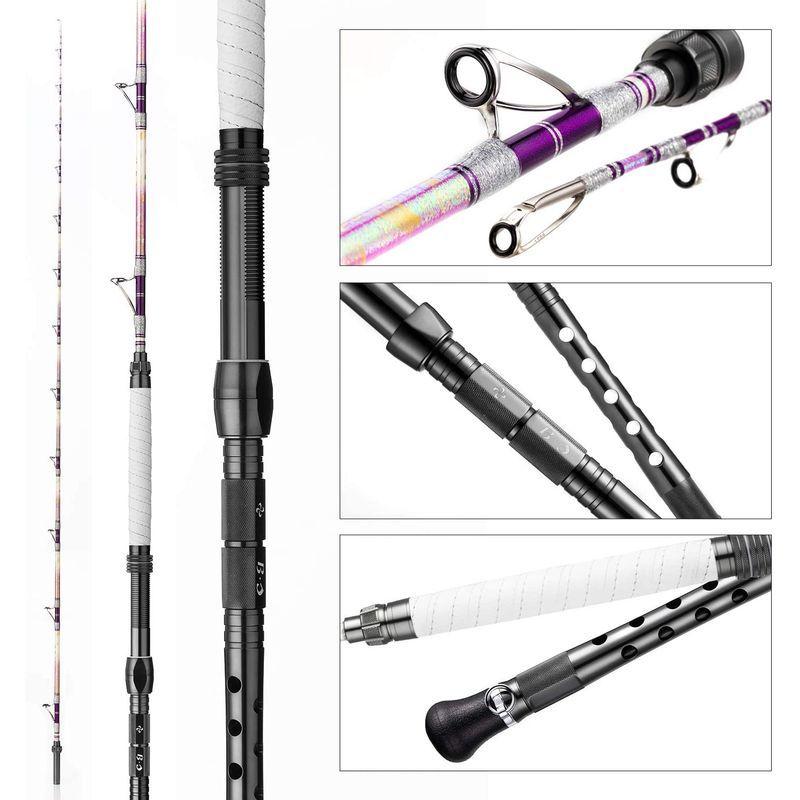 本日価格！！ バトルシップス 総糸巻 230-100号 シャイニーパープル ワラサ シマアジ 大鯛 青物 オオダイ 無垢 ソリッドグラス ロード 船竿 B 【OCQ5655282660】(20231円)