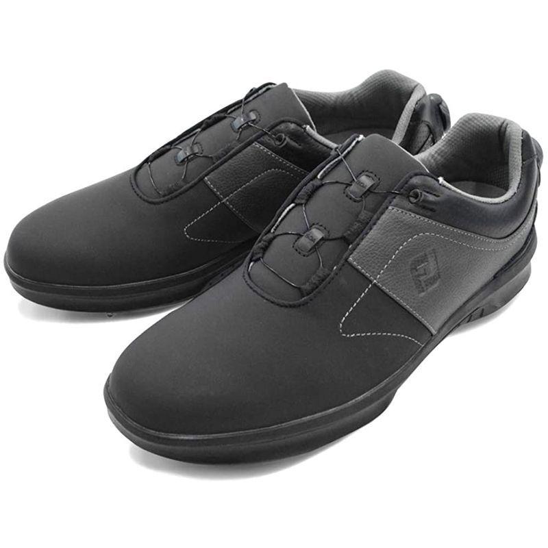 フットジョイ FJ ゴルフシューズ JFCONTOUR BOA ダイヤル式 メンズ 靴 (27.5cm， ブラック/チャコール) FJ ゴルフシューズ JFCONTOUR BOA ダイヤル式 メンズ 靴 5cm， ブラック/チャコール