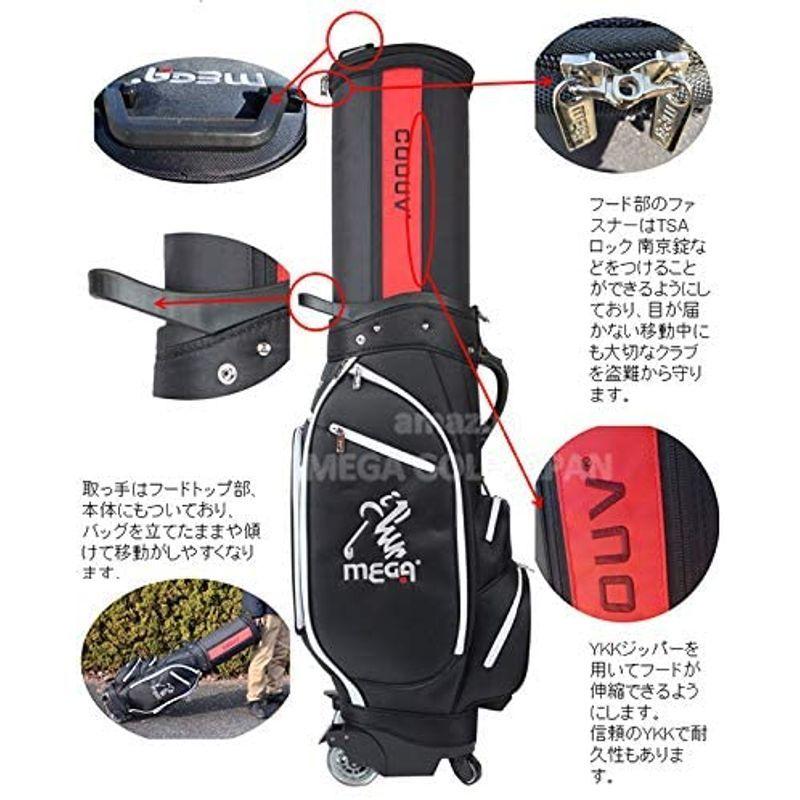 【売り切りお値下げ】 メガゴルフ 伸縮自在 フード 4輪 キャスター ミッシング トップ キャディバッグ MGCB-0220 (グリーン) 【8294342374】(29672円)
