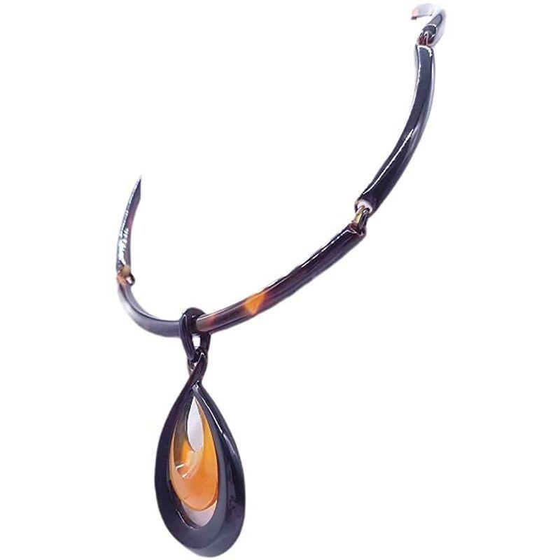 早い者勝ち訳あり！ 天然工房 べっこう屋さん 本べっ甲 バラフ 白甲 デザイン ペンダント ネックレス （pe-034） 【ZY1043611984】(37334円)