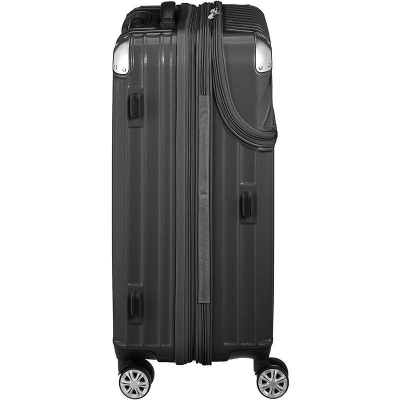 トラベリスト スーツケース ジッパー トップオープン モーメント 拡張機能付き 61L 64 cm 4.3kg ブラックカーボン 61L スーツケース ジッパー トップオープン モーメント 拡張機能付き cm 3kg ブラックカーボン ファスナー