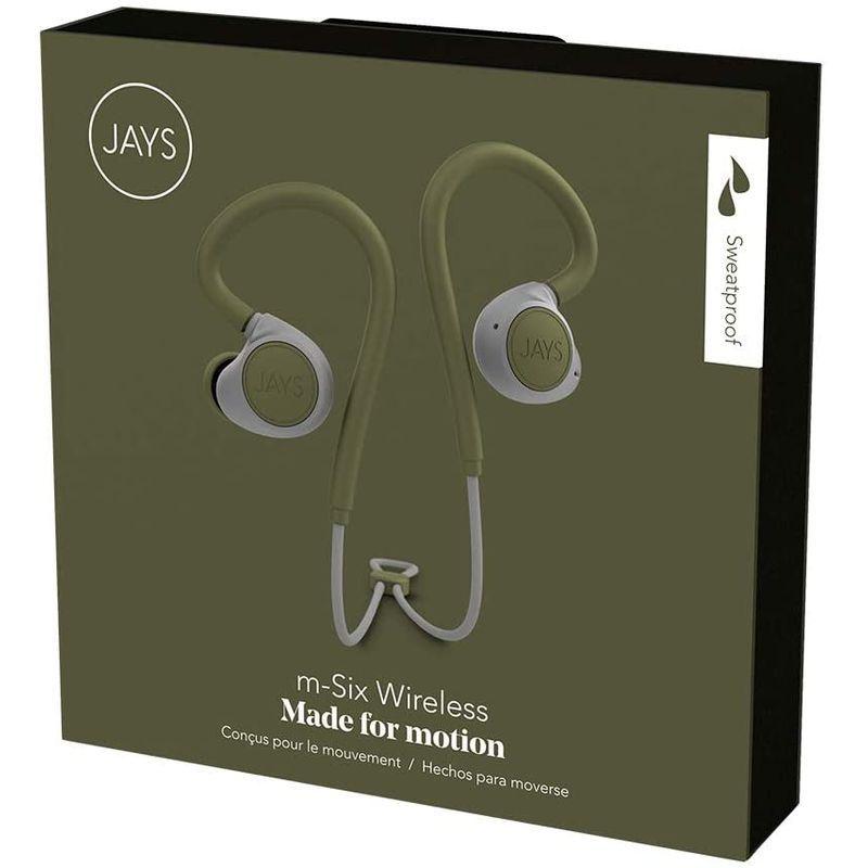 JAYS m-Six Wireless スポーツ用ワイヤレスイヤホン (Bluetooth 5.0/IPX4防滴/急速充電/Qualcomm Six Bluetooth Wireless スポーツ用ワイヤレスイヤホン 0/IPX4防滴/急速充電/Qualcomm