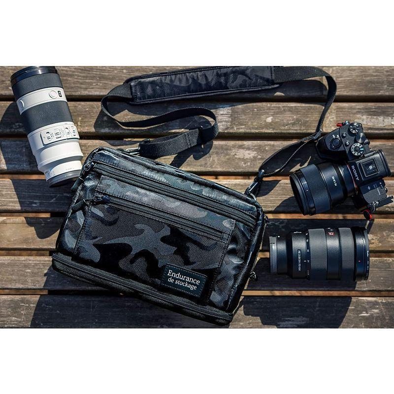 Endurance シューティングマルチ カメラバッグ ショルダーバッグ レンズ交換用バッグ 大容量 望遠レンズ おしゃれ (ブラック迷彩 シューティングマルチ カメラバッグ ショルダーバッグ レンズ交換用バッグ 大容量 望遠レンズ おしゃれ ブラック迷彩