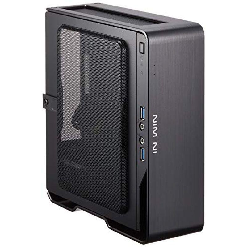 IN WIN 150W電源搭載 アルミシェルフロント採用 Mini-ITXケース Chopin-Black (型番:IW-BQ696B)