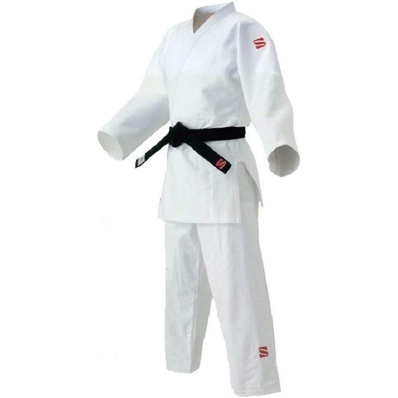 【２点セット】 九桜 柔道 IJF・全日本柔道連盟認定柔道衣(新規格) レギュラーサイズ 4.5 上下セット JOEX45 ホワイト 【D1958523573】(10856円)