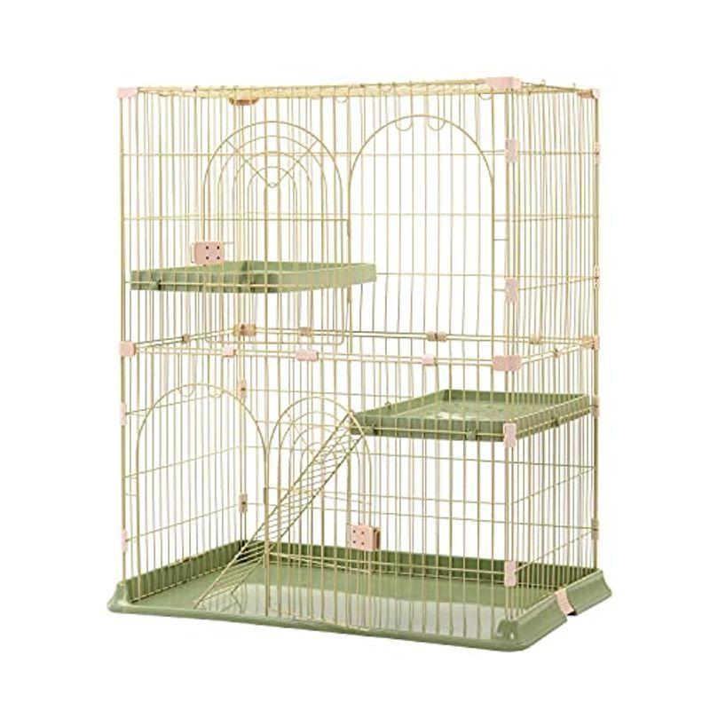 Freeberty 猫 ケージ キャットケージ 2段 猫ゲージ おしゃれ キャットハウス ネコ ハウス 多段 留守番 保護 脱走防止 多頭飼