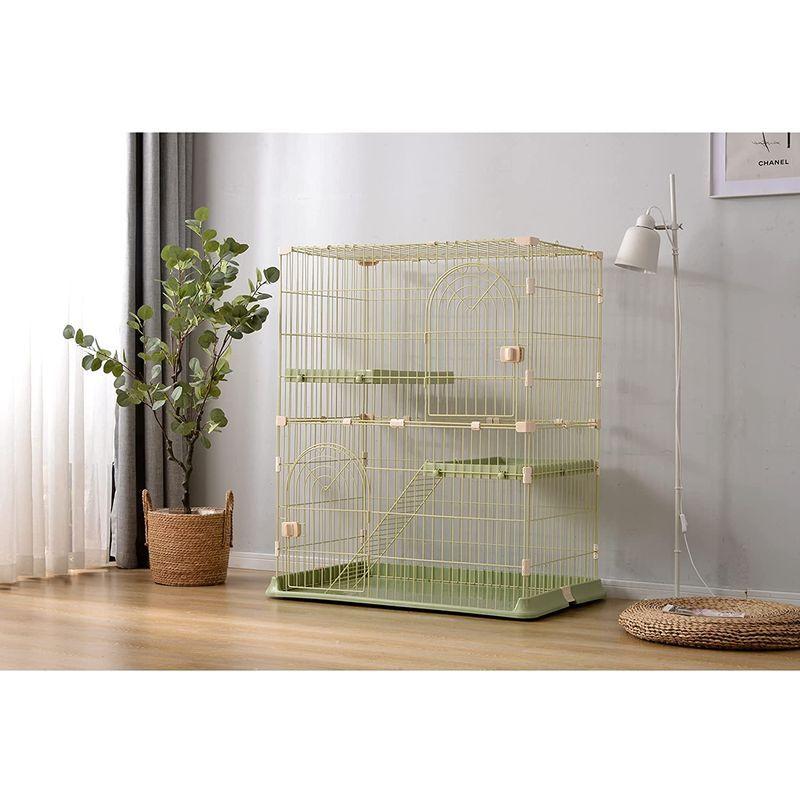 Freeberty 猫 ケージ キャットケージ 2段 猫ゲージ おしゃれ キャットハウス ネコ ハウス 多段 留守番 保護 脱走防止 多頭飼 猫 ケージ キャットケージ 2段 猫ゲージ おしゃれ キャットハウス ネコ ハウス 多段 留守番 保護 脱走防止 多頭飼 　