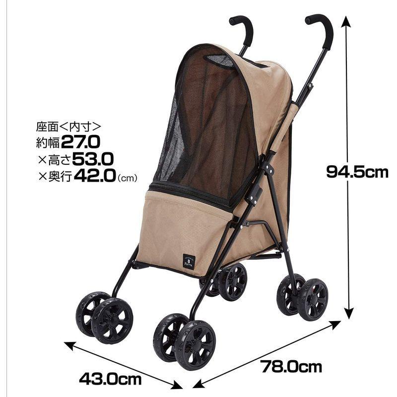 ペティオ (Petio) Porta ポルタ ドッグカート軽量アンブレラタイプ ベージュ Petio Porta ポルタ ドッグカート軽量アンブレラタイプ ベージュ