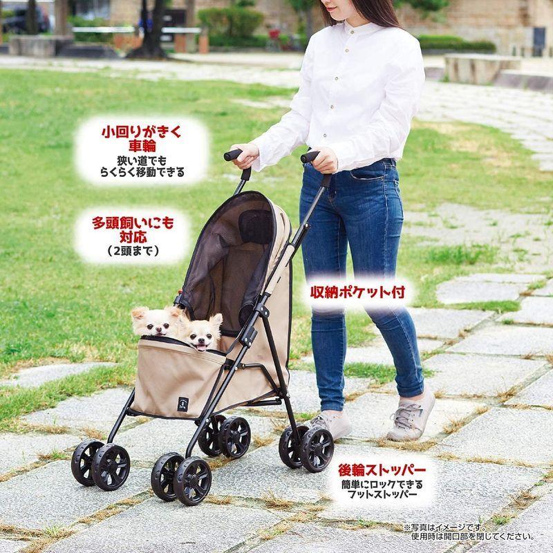 ペティオ (Petio) Porta ポルタ ドッグカート軽量アンブレラタイプ ベージュ Petio Porta ポルタ ドッグカート軽量アンブレラタイプ ベージュ