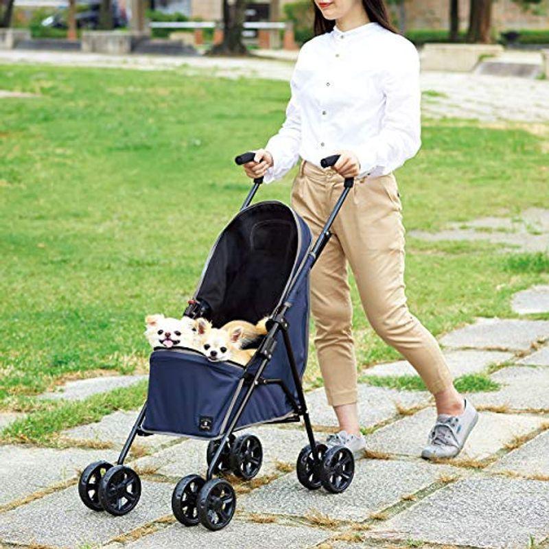 ペティオ (Petio) Porta ポルタ ドッグカート軽量アンブレラタイプ ネイビー(10400円)