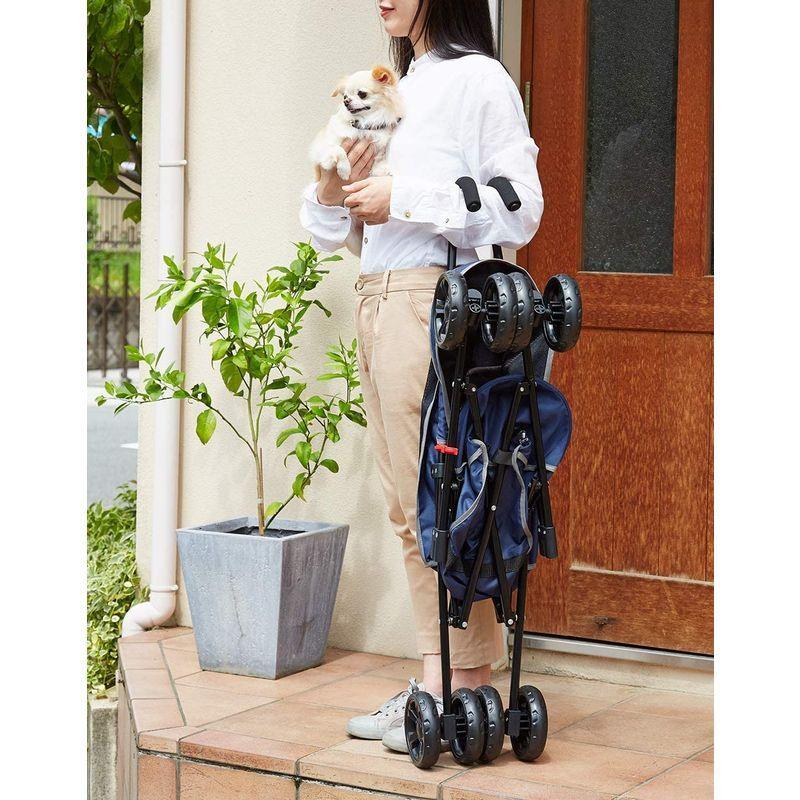 ペティオ (Petio) Porta ポルタ ドッグカート軽量アンブレラタイプ ネイビー Petio Porta ポルタ ドッグカート軽量アンブレラタイプ ネイビー