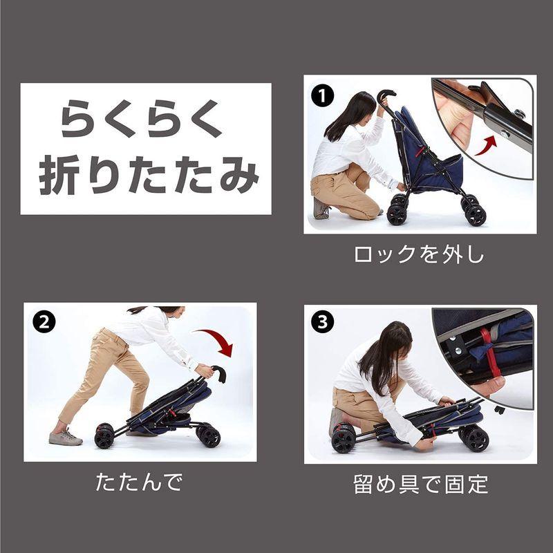 ペティオ (Petio) Porta ポルタ ドッグカート軽量アンブレラタイプ ネイビー Petio Porta ポルタ ドッグカート軽量アンブレラタイプ ネイビー