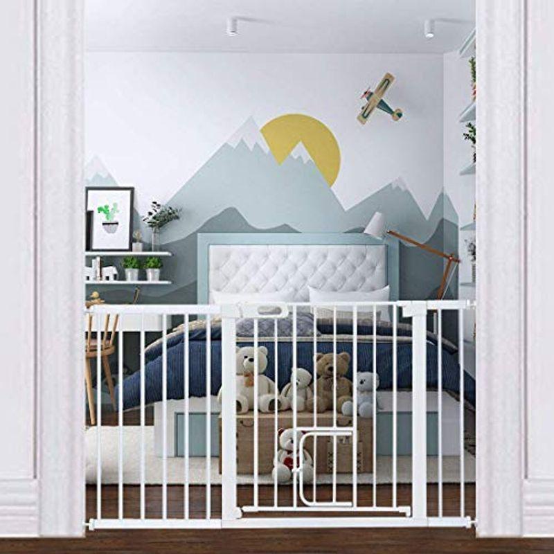 エルフ ベビー(Fairy Baby) ベビーゲート ペットゲート 階段 ベビーフェンス 突っ張り式 ダブルロック オートクローズ機能 前後