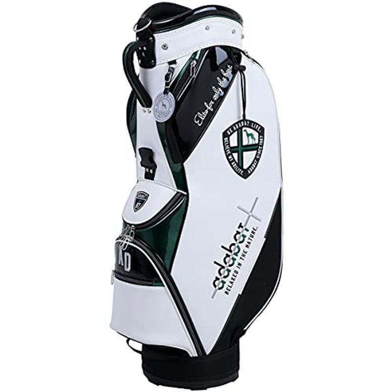 adabat(アダバット) 軽量スリムデザイン メンズキャディバッグ 2021 ABC413」 ホワイト/グリーン(WG) アダバット 軽量スリムデザイン メンズキャディバッグ ABC413 ホワイト/グリーン WG 　