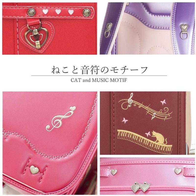 【新入荷】 女の子 メロディキャットモデル ラヴニールランドセル フィットちゃんランドセル 猫 ネコ 音符 キャット ピアノ A4フラットファイル収納サ 【JSB8147250265】(29146円)