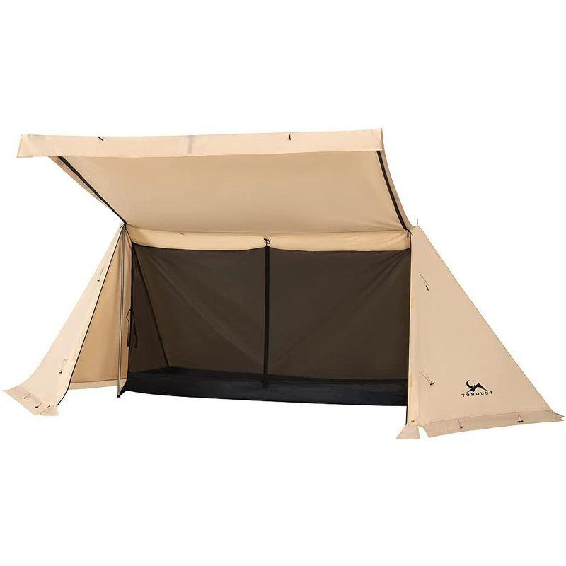 限定品 TOMOUNT パップテント ポーランド軍幕 TC素材 4シーズン適用 ソロ テント 多機能 日よけ 焚火 難燃 遮光 撥水 キャンプ 2本 【N1890103887】(10477円)