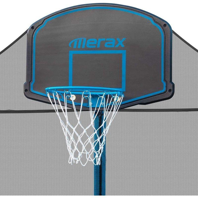 【新品同様 / 希少】 Merax トランポリン 15フィート 安全囲いネット付き ウィンドステークとはしご付き 子供用トランポリン 【HOV2021045092】(72301円)