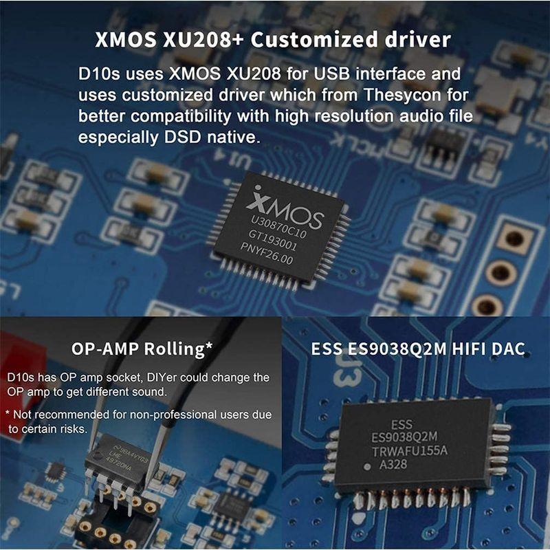 TOPPING D10s DAC Mini USB DAC XMOS XU208 ES9038Q2M DSD256 PCM 384kHz H DAC D10s Mini USB XMOS XU208 ES9038Q2M DSD256 PCM 384kHz D10sは