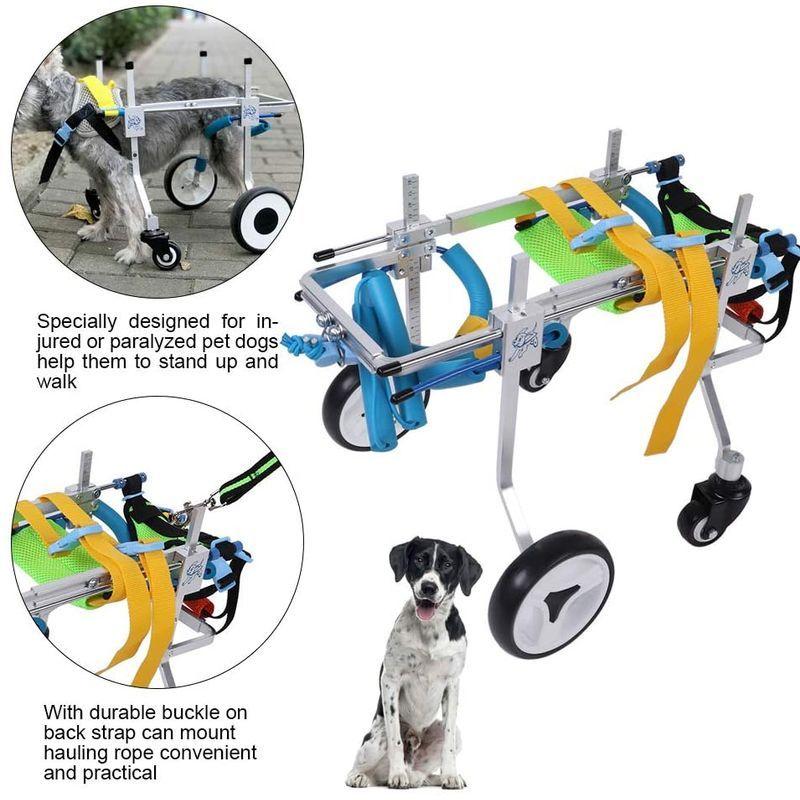 犬用歩行器 車椅子 ペット用 歩行器 4輪 犬用 車椅子 調節可能 障害者ペット/犬/猫用 後ろ足 ポータブル(XS) 車椅子 ペット用 歩行器 4輪 犬用 調節可能 障害者ペット/犬/猫用 後ろ足 ポータブル XS