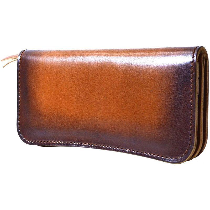 atelierCODEL 栃木レザー 長財布 日本製 ヌメ革 メンズ (手染めブラウン) 栃木レザー 長財布 日本製 ヌメ革 メンズ 手染めブラウン