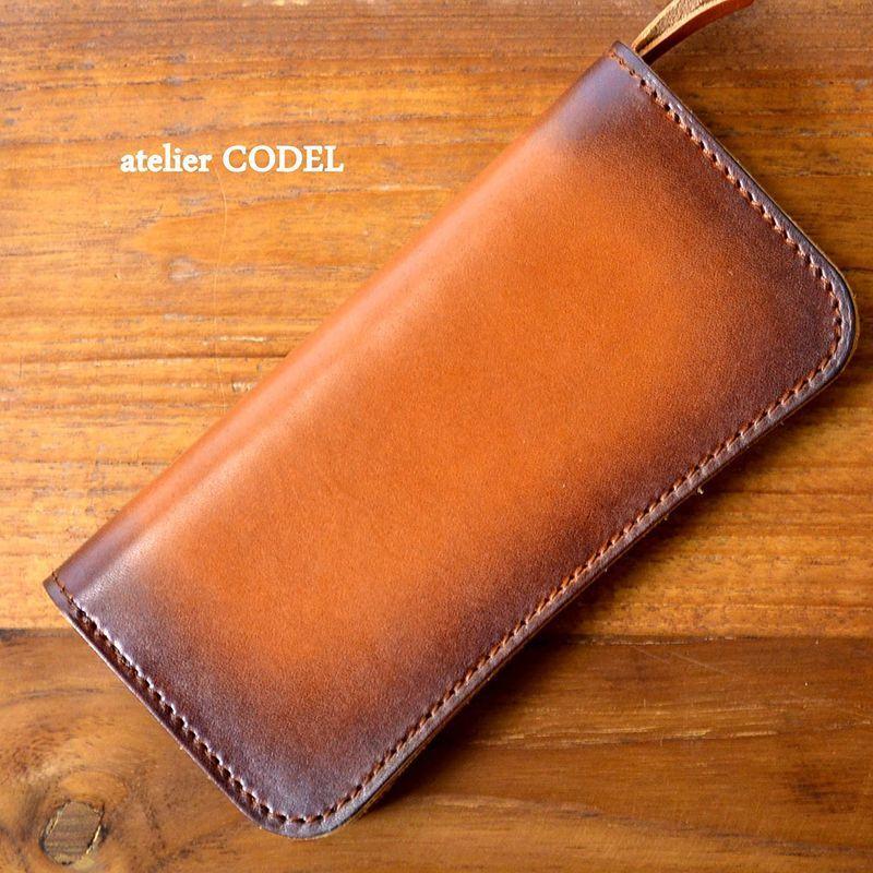 atelierCODEL 栃木レザー 長財布 日本製 ヌメ革 メンズ (手染めブラウン) 栃木レザー 長財布 日本製 ヌメ革 メンズ 手染めブラウン