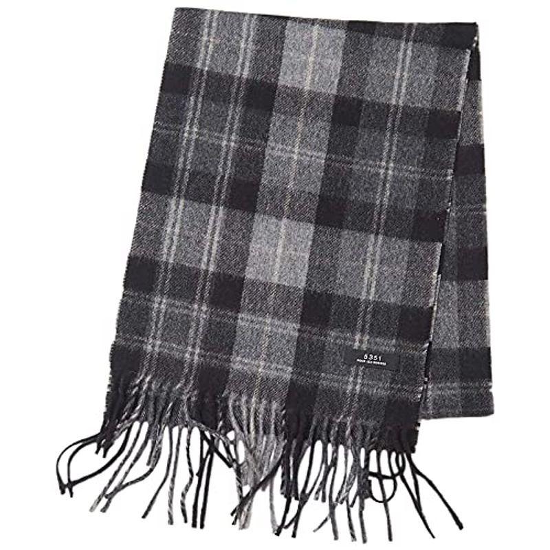 公式 5351プール オム 5351 Free グレー メンズ ブラックウォッチ柄マフラー ファッション雑貨 Hommes Les