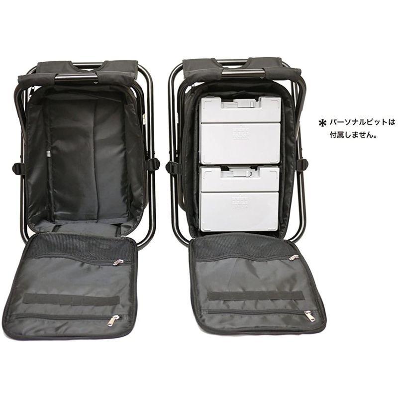 イスパック アウトドア 椅子付き リュック 2WAY ペットボトルポケット付き IS-4WD11 ブラック ナイロン アウトドア 椅子付き リュック 2WAY ペットボトルポケット付き IS 4WD11 ブラック