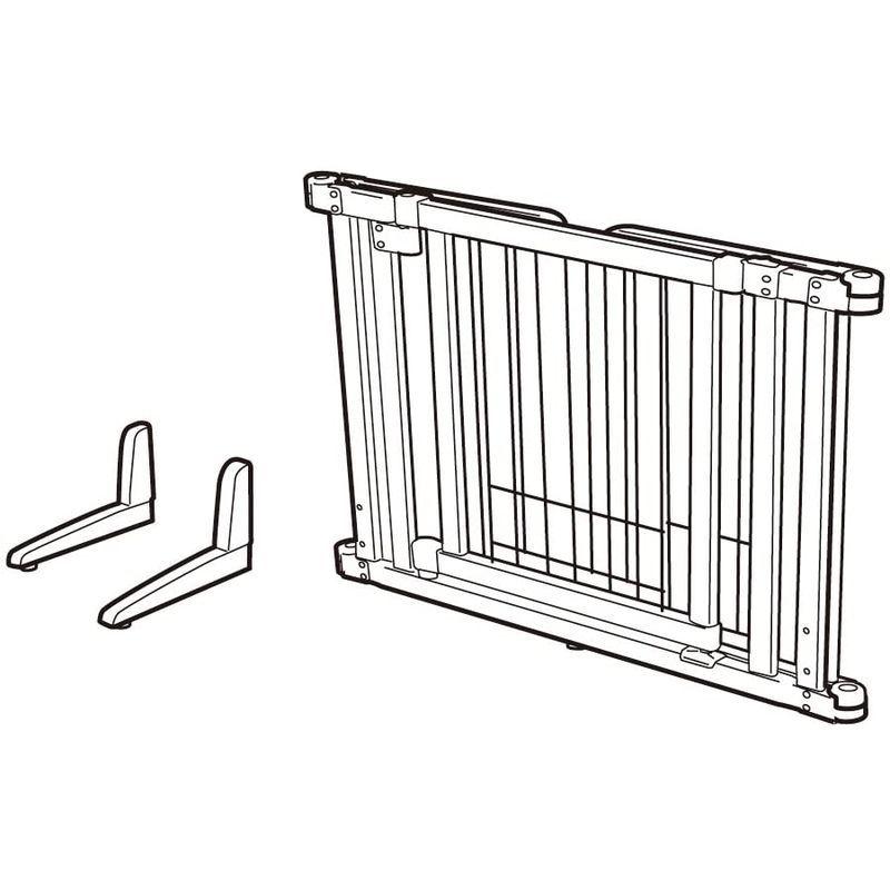 リッチェル ペット用 木製おくだけドア付ゲート S ブラウン S サイズ サイズ ペット用 木製おくだけドア付ゲート ブラウン