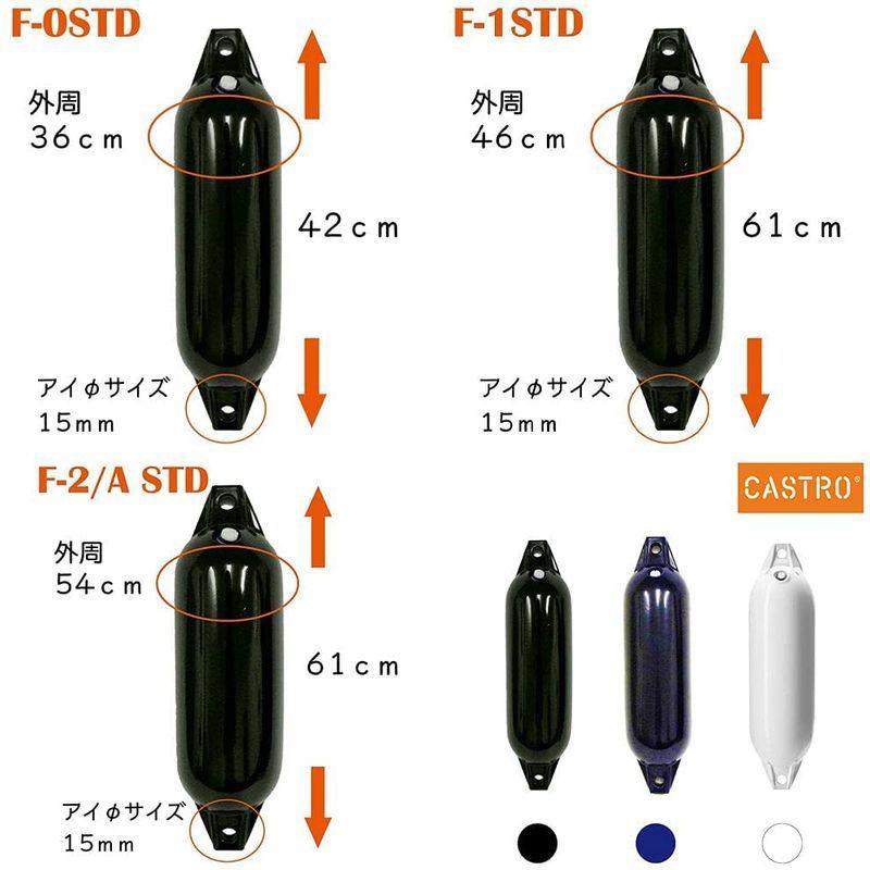 【値下げ・名盤】 日本初上陸CASTRO (カストロ) フェンダー Fシリーズ 防舷材 ボート 船 マリーナ 桟橋 係留 (直径×長さ×アイ径) (ホワイト， 【G2114186858】(11720円)