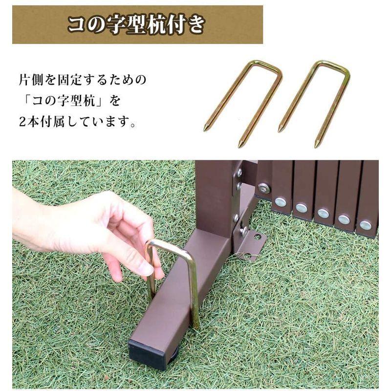 アルマックス(Almax) アルミ伸縮フェンスキャスター付き(木目調 ブラウン) 高さ1m×幅5m QXG1050WBN 1台 Almax アルミ伸縮フェンスキャスター付き 木目調 ブラウン 高さ1m×幅5m QXG1050WBN 1台