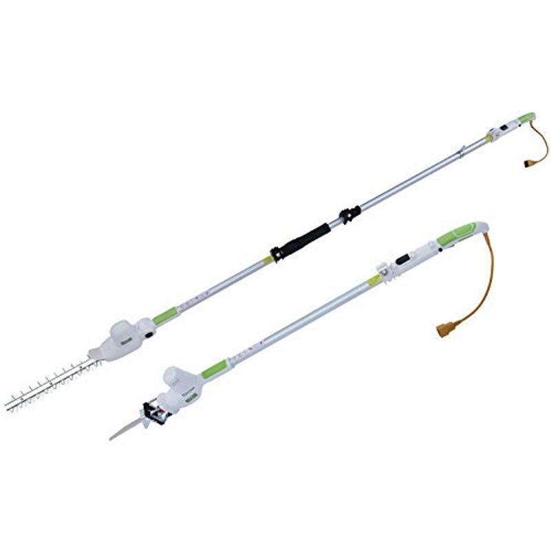 山善 高枝ガーデントリマー&ガーデンソー 4WAYセット AC電源タイプ 着脱式伸縮延長ポール付 延長コード10m付き 日本製刃仕様 PHS