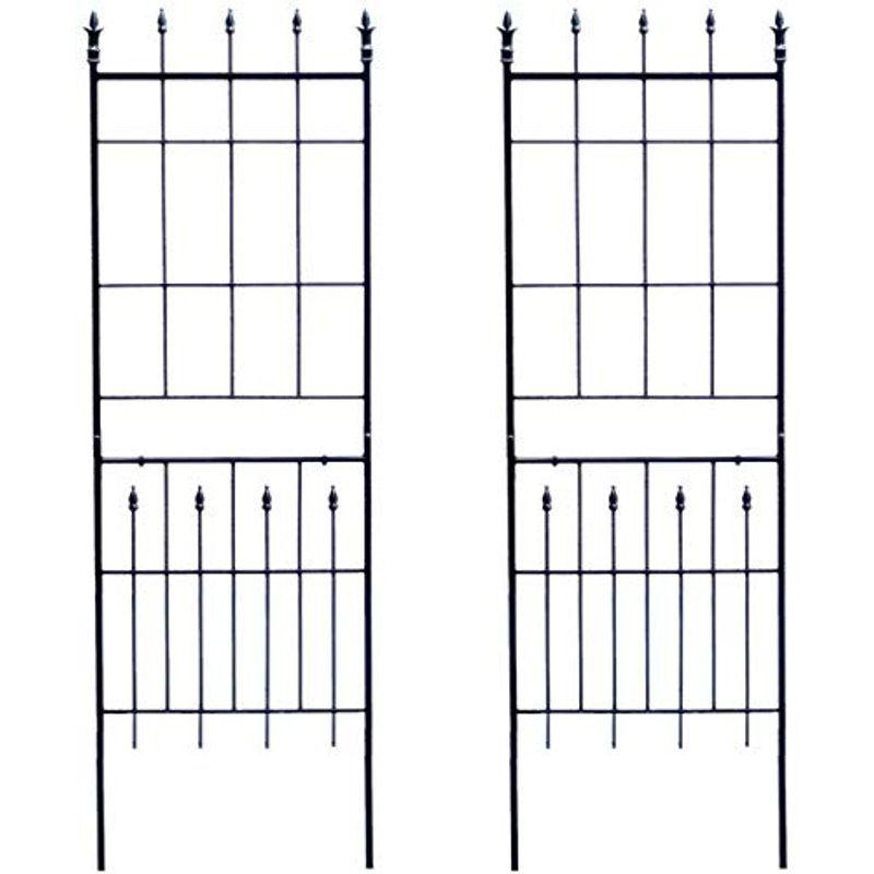 ガーデンガーデン お庭をエレガントに彩る IBフェンス リーフ＆バード アロー ミドルタイプ 2枚組セット アイアントレリス IBF-AR1