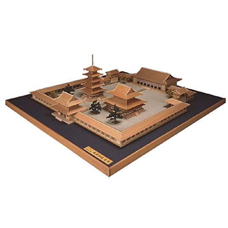 全国総量無料で全国総量無料でウッディジョー 150 法隆寺 全景 木製模型 組立キット 建物