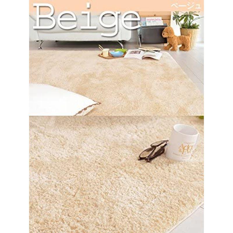 【ラスト1点】 なかね家具 ムートン調ラグ ふわふわタッチ ホットカーペット対応 日本製 ベージュ 200×200 123mua 【3294589308】(18266円)