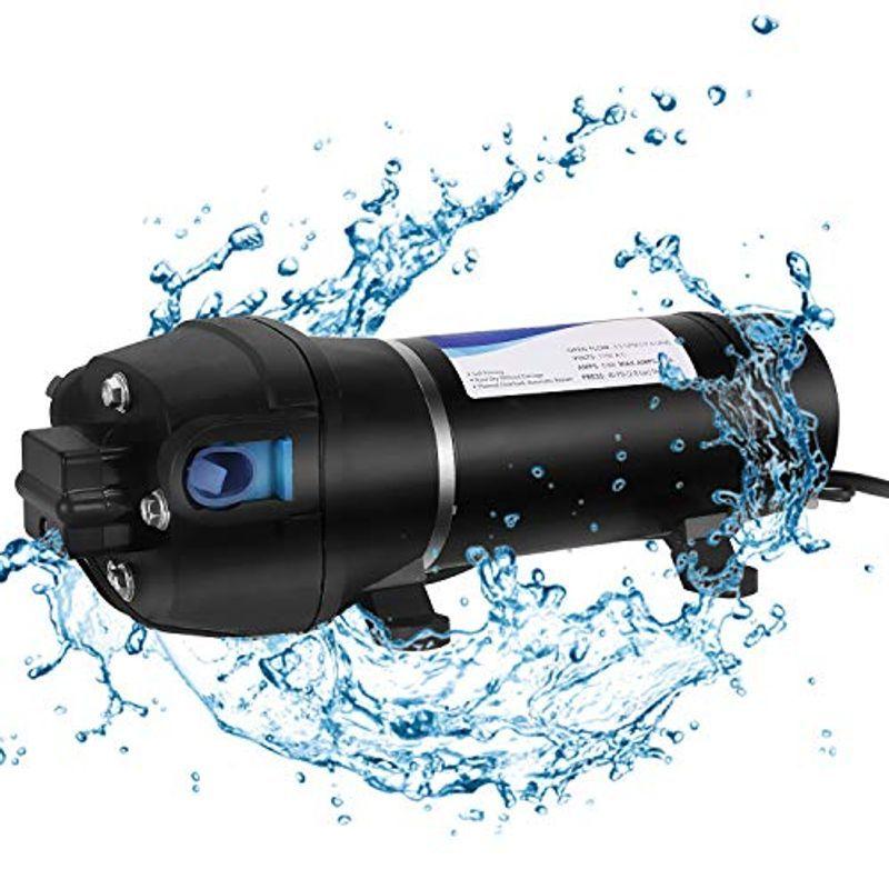 NEWTRY 給水 排水ポンプ ダイヤフラムポンプ 自吸式ウォーターポンプポンプ RV水道水ポンプ 自動スイッチ 大流量 17L min
