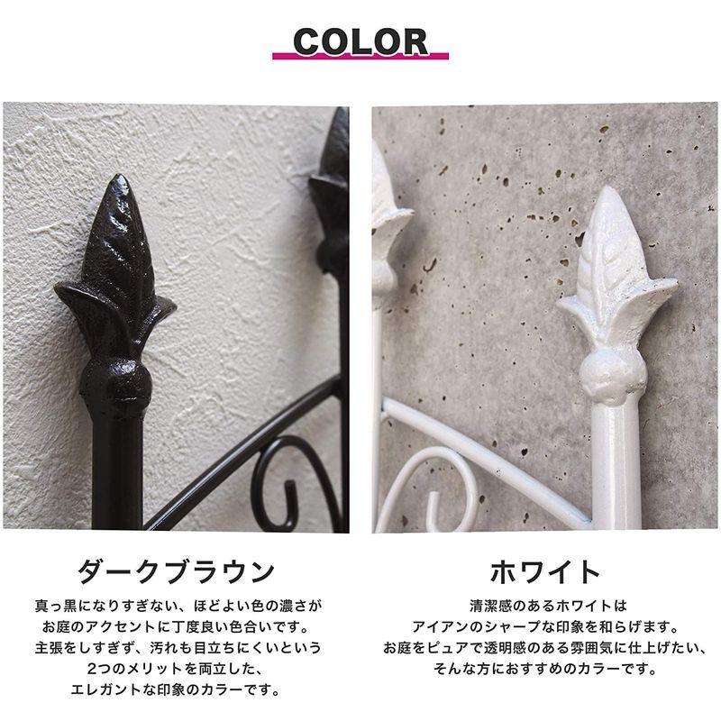 ガーデンガーデン アイアンローズフェンス ロータイプ 高さ150cm×幅62cm 2枚セット ホワイト トレリス IFROSE150CP2P 高さ150cm×幅62cm 2枚セット アイアンローズフェンス ロータイプ ホワイト トレリス IFROSE150CP2P サイズ