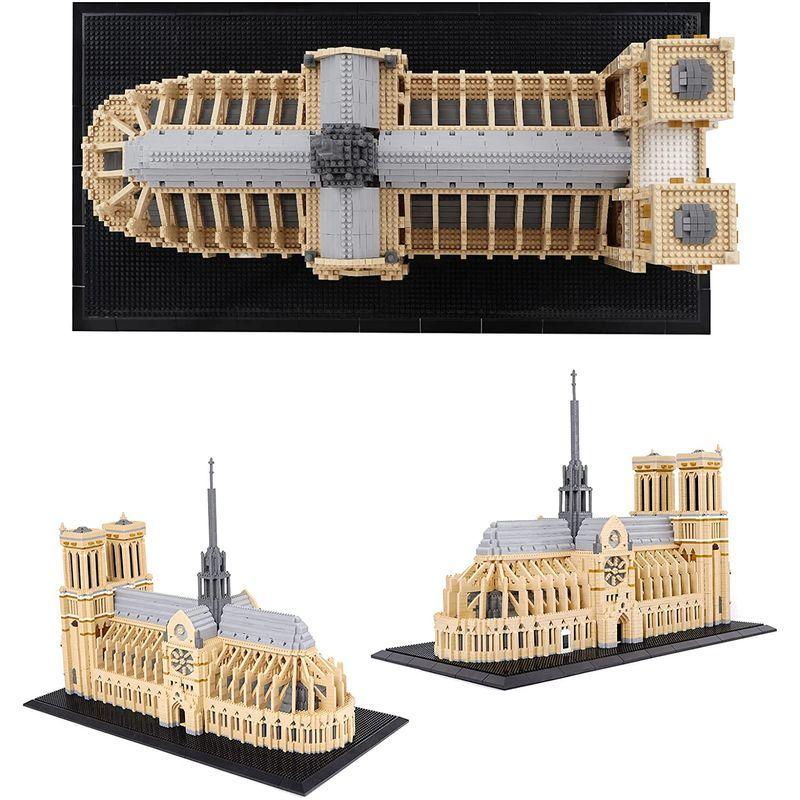 LULUFUN ブロック 積み木 おもちゃ ノートルダム大聖堂 mini 立体パズル 建物 Notre Dame de Paris 子供 大 Notre Dame de Paris ブロック 積み木 おもちゃ ノートルダム大聖堂 mini 立体パズル 建物 子供 大