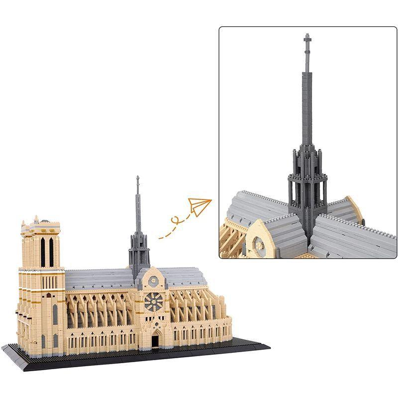 LULUFUN ブロック 積み木 おもちゃ ノートルダム大聖堂 mini 立体パズル 建物 Notre Dame de Paris 子供 大 Notre Dame de Paris ブロック 積み木 おもちゃ ノートルダム大聖堂 mini 立体パズル 建物 子供 大