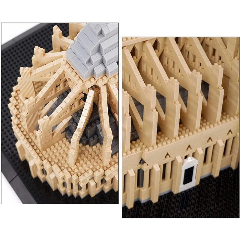 LULUFUN ブロック 積み木 おもちゃ ノートルダム大聖堂 mini 立体パズル 建物 Notre Dame de Paris 子供 大 Notre Dame de Paris ブロック 積み木 おもちゃ ノートルダム大聖堂 mini 立体パズル 建物 子供 大