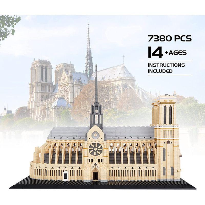 LULUFUN ブロック 積み木 おもちゃ ノートルダム大聖堂 mini 立体パズル 建物 Notre Dame de Paris 子供 大 Notre Dame de Paris ブロック 積み木 おもちゃ ノートルダム大聖堂 mini 立体パズル 建物 子供 大