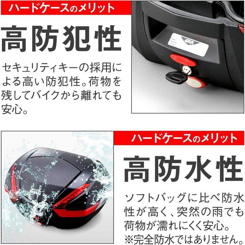 2022新生活 GIVI (ジビ) バイク用 リアボックス 47L 未塗装ブラック
