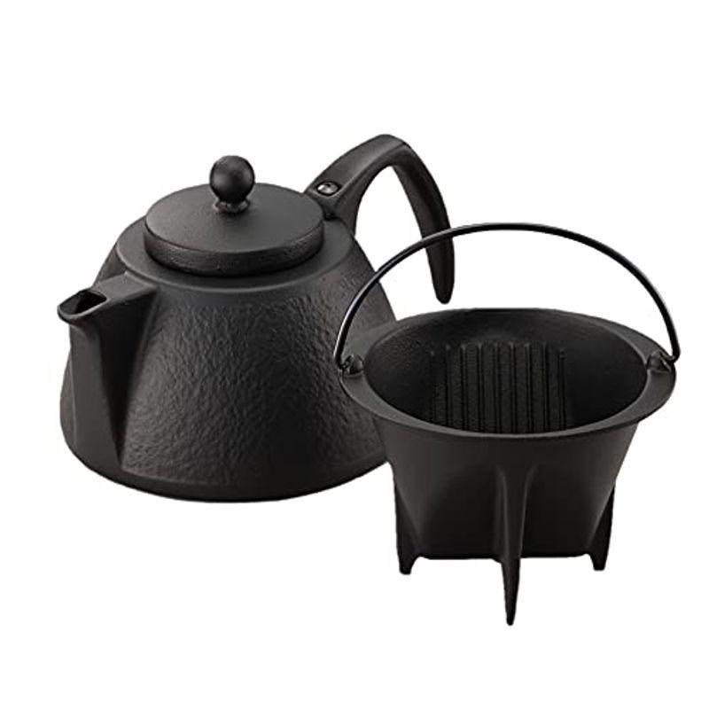廉価 岩鋳 Iwachu コーヒーポットセット ブラック 0.75L IH対応 南部