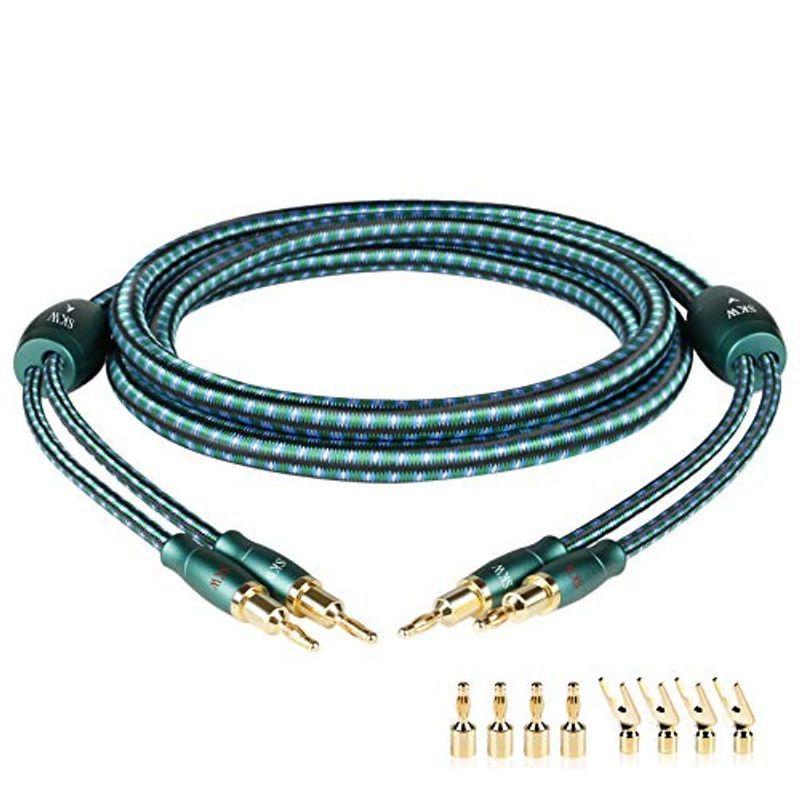 SKW Hi-Fi バナナプラグ/Yラグ端子/Yラグプラグ/スピーカーケーブル/アンプ/サブウーファー/ホームシアター グレなど対応 純銅の