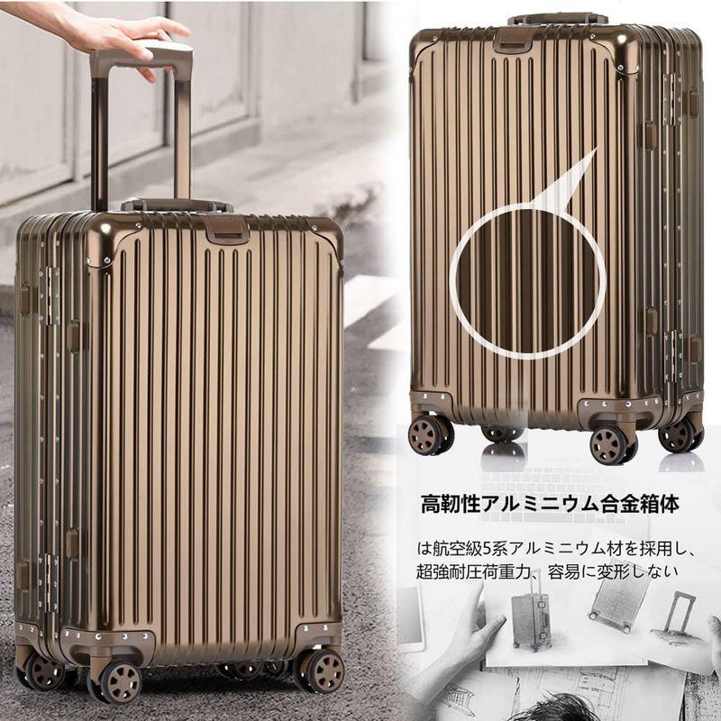 lanbao スーツケース オールアルミ合金 キャリーケース アルミ合金 