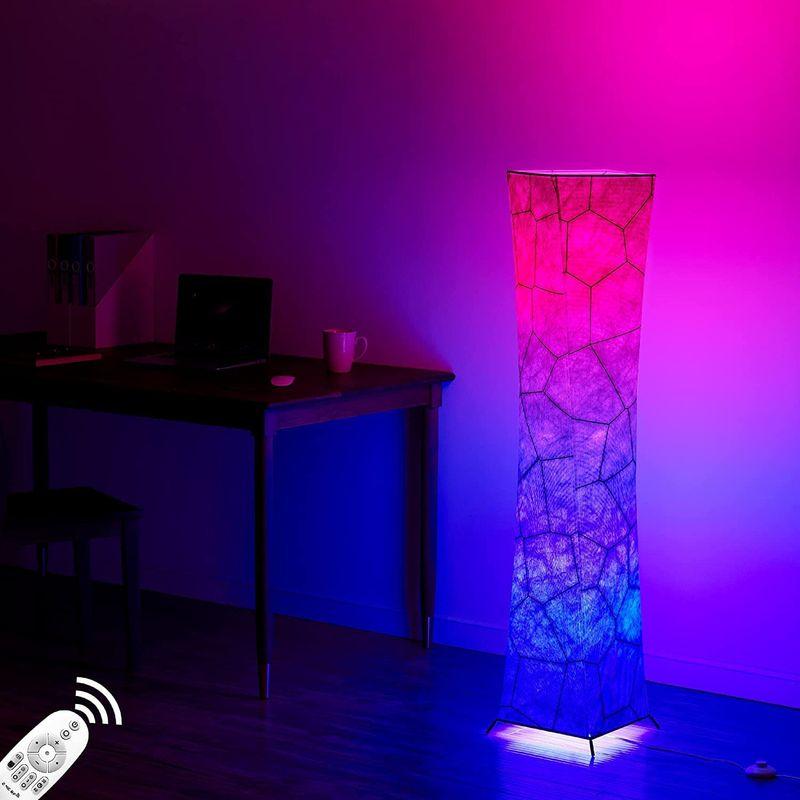 CHIPHY フロアライト、フロアランプ、フロアスタンド 、イルミネーション 、間接照明、光＆色を変更RGB電球（９Ｗ ２）、七色変換、無線 - 6